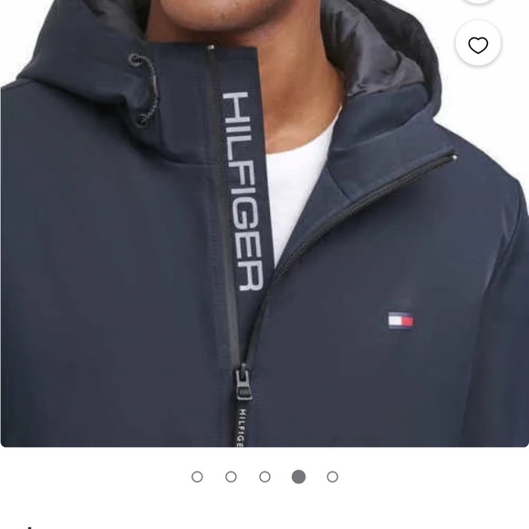 ￼ Tommy Hilfiger navy blue mid-weight hooded jacket - Picture 5 of 9